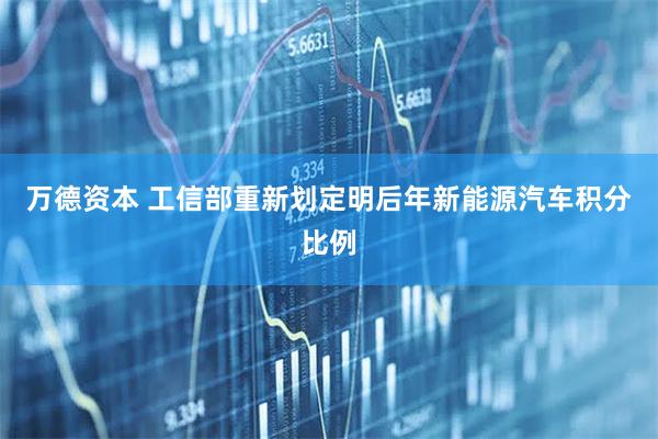 万德资本 工信部重新划定明后年新能源汽车积分比例